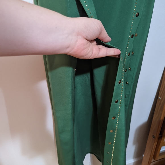 Jo No Fui Button Accent Shirt Sleeve Maxi Dress - Picture 6 of 11